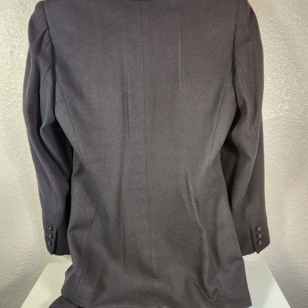 Compagnie Internationale Express Womens Black Jacket & Skirt Petite 7/8 WoolBlnd - Picture 3 of 15